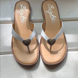 Brighton Orlando White Patent Sandals